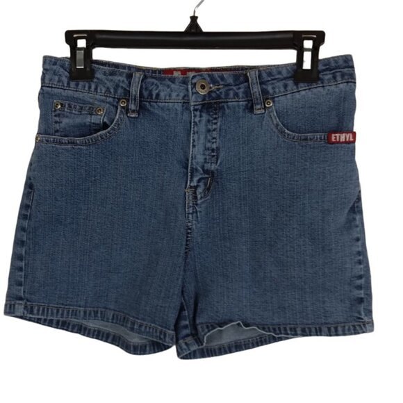 Ethyl Vintage Denim | 5 Pocket Bling Denim Jean Shorts | Size 6 - Picture 1 of 6